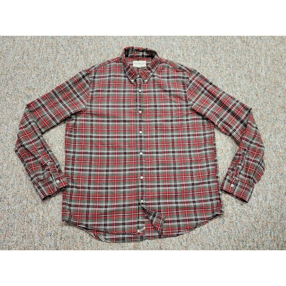 Denim & Supply‎ Ralph Lauren Shirt Mens 2XL Red Plaid Button Down Long Sleeve